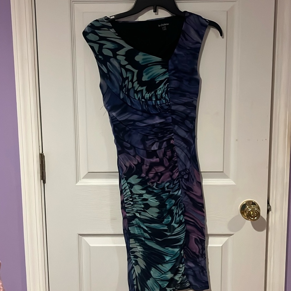 Le chateau dress  multicolor purples